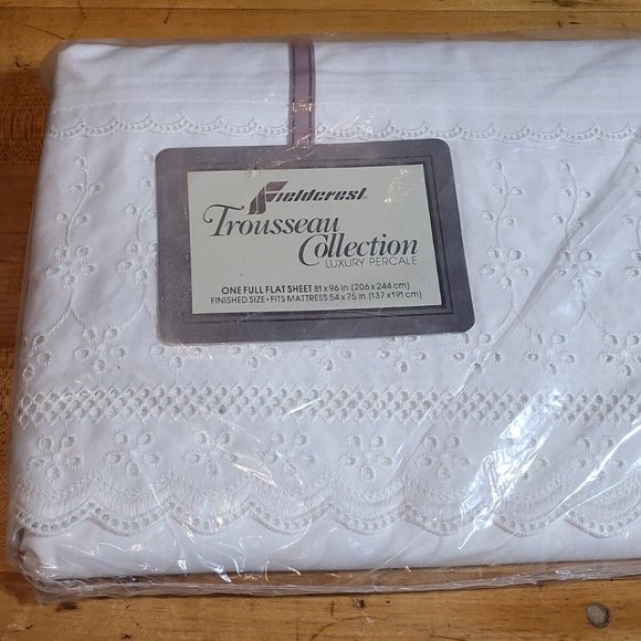 Fieldcrest Bedding Vintage Fieldcrest Full Flat Sheet Trousseau